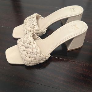 Marc Fisher cream sandals